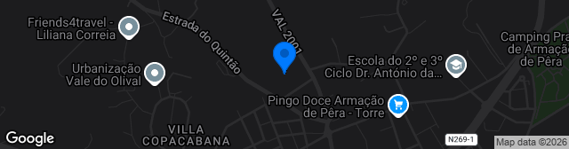Map showing Estádio Municipal De Armação De Pêra