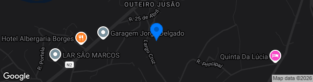 Map showing Campo de Treinos do Municipal de Chaves
