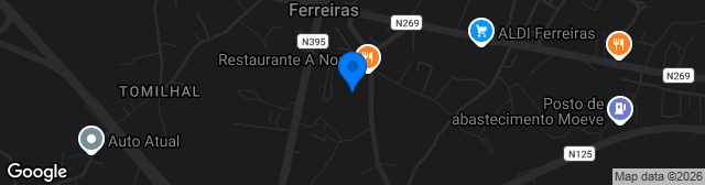Map showing Estádio da Nora