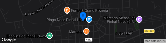 Map showing Campo Santos Jorge