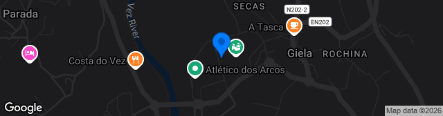Map showing Estádio Municipal da Coutada