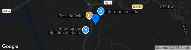 Map showing Estádio Municipal de Mondim de Basto