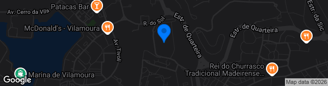 Map showing Estádio Municipal de Quarteira