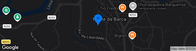 Map showing Campo Municipal Ponte da Barca