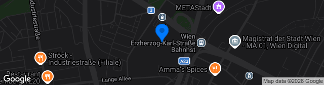 Map showing OMV-Sportanlage Stadlau