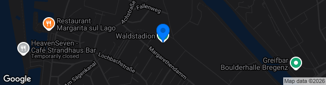 Map showing Waldstadion Hard
