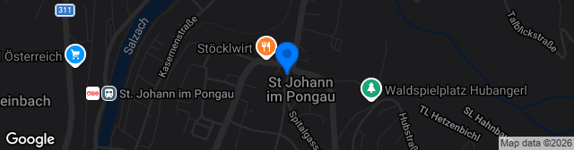 Map showing Sportplatz St. Johann