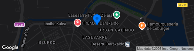 Map showing Estadio Nuevo Lasesarre