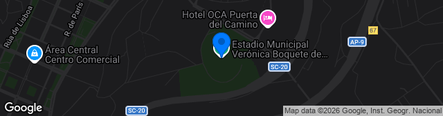 Map showing Estadio Multiusos de San Lázaro