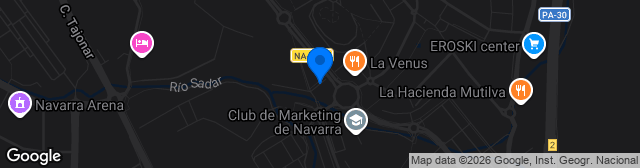 Map showing Estadio Municipal Valle de Aranguren