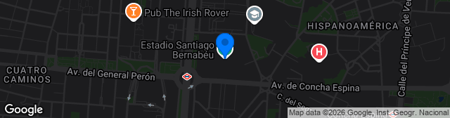 Map showing Bernabéu