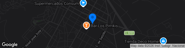 Map showing Estadio Municipal La Constitución