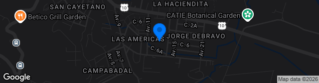 Map showing Estadio Rafael Ángel Camacho