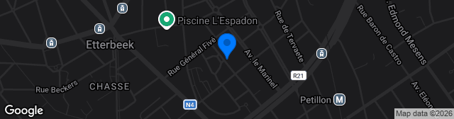 Map showing Stade Guy Thys