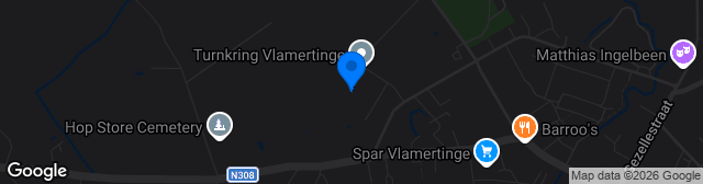 Map showing Terrein KSK Vlamertinge