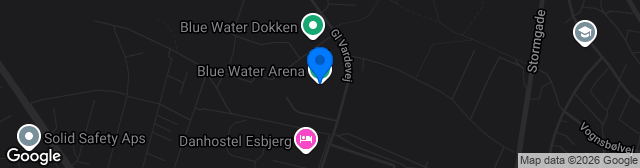 Map showing Blue Water Arena
