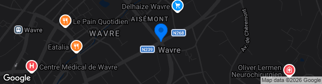 Map showing Stade Justin Peeters