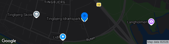 Map showing Tingbjerg Idrætspark