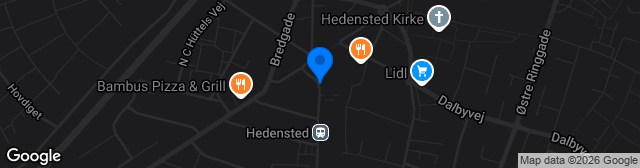 Map showing Hedensted Stadion