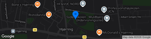 Map showing Nord Energi Arena