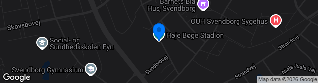 Map showing Høje Bøge Stadion