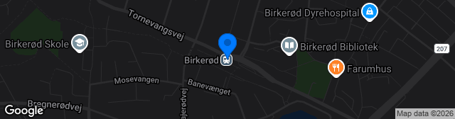 Map showing Birkerød Stadion
