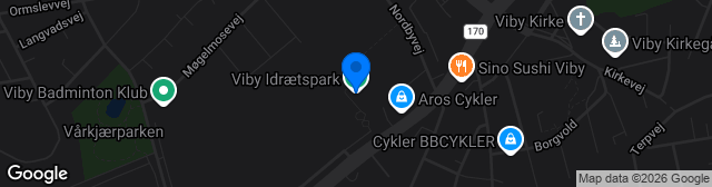Map showing Viby Idrætspark