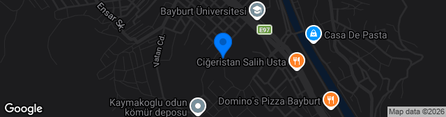 Map showing Bayburt Genç Osman Stadyumu