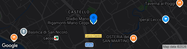 Map showing Stadio Rigamonti Ceppi