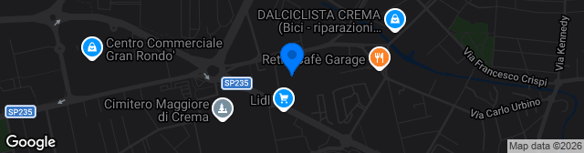 Map showing Stadio Giuseppe Voltini