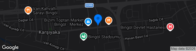 Map showing Bingöl Şehir Stadyumu