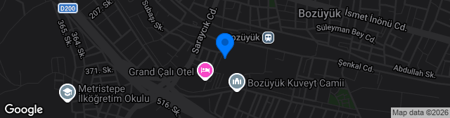 Map showing Bozüyük Şehir Stadı