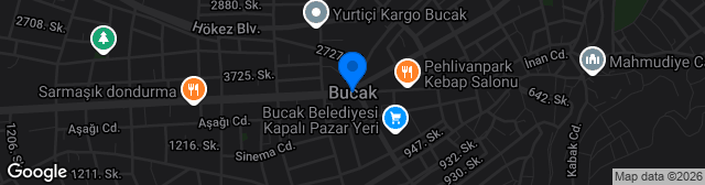 Map showing Bucak İlçe Stadı