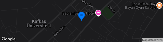 Map showing Kafkas Üniversitesi Abamüslüm Güven Stadyumu