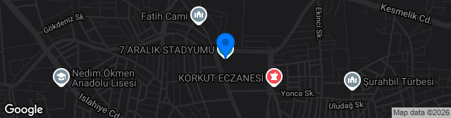Map showing Kilis 7 Aralık Stadyumu