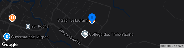 Map showing Stade des 3 Sapins