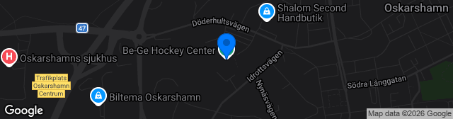 Map showing Arena Oskarshamn