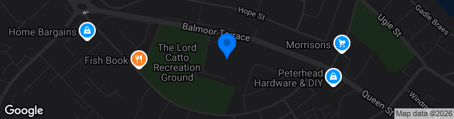 Map showing Balmoor Stadium
