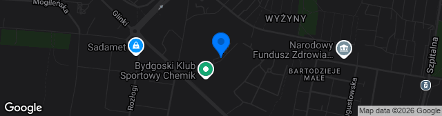 Map showing Stadion im. Czesława Kobusa