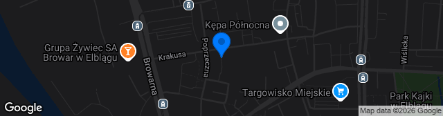 Map showing Stadion MOSiR ul. Krakusa