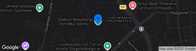 Map showing Stadion Miejski im. Grzegorza Duneckiego