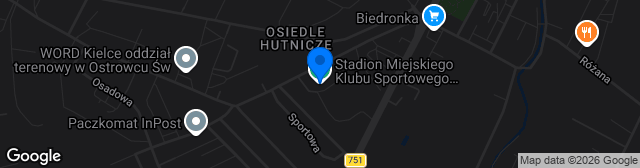 Map showing Miejski Stadion Sportowy