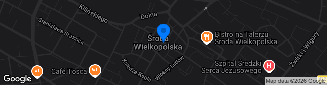 Map showing Stadion 700-lecia Środy Wielkopolskiej