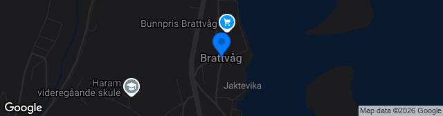 Map showing Brattvåg kunstgress