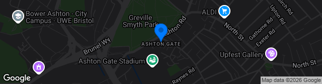 Map showing Ashton Gate