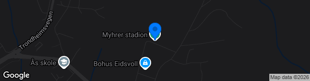 Map showing Myhrer Stadion