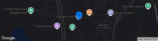 Map showing Varden Amfi
