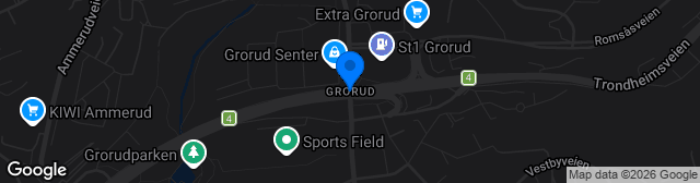 Map showing Grorud stadion