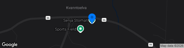 Map showing Senja Storhall