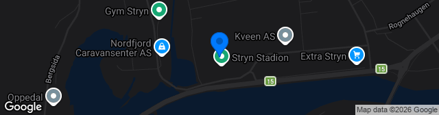 Map showing Stryn stadion